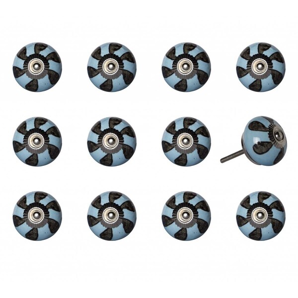 Pipers Pit Multi Color Ceramic & Metal Knob, 1.5 x 1.5 x 1.5 in., 12PK PI1860937 - main